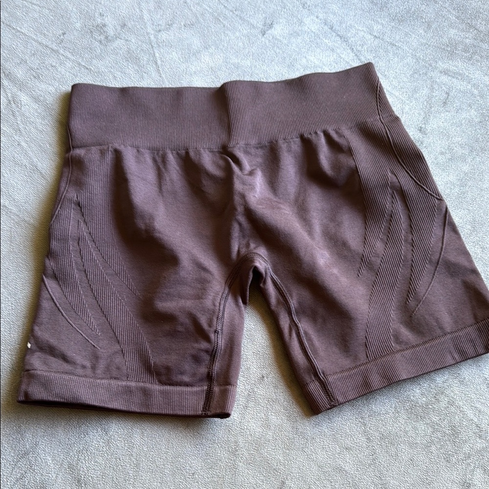 Oner Active Plum Brown Seamless High-Waist Athletic Shorts